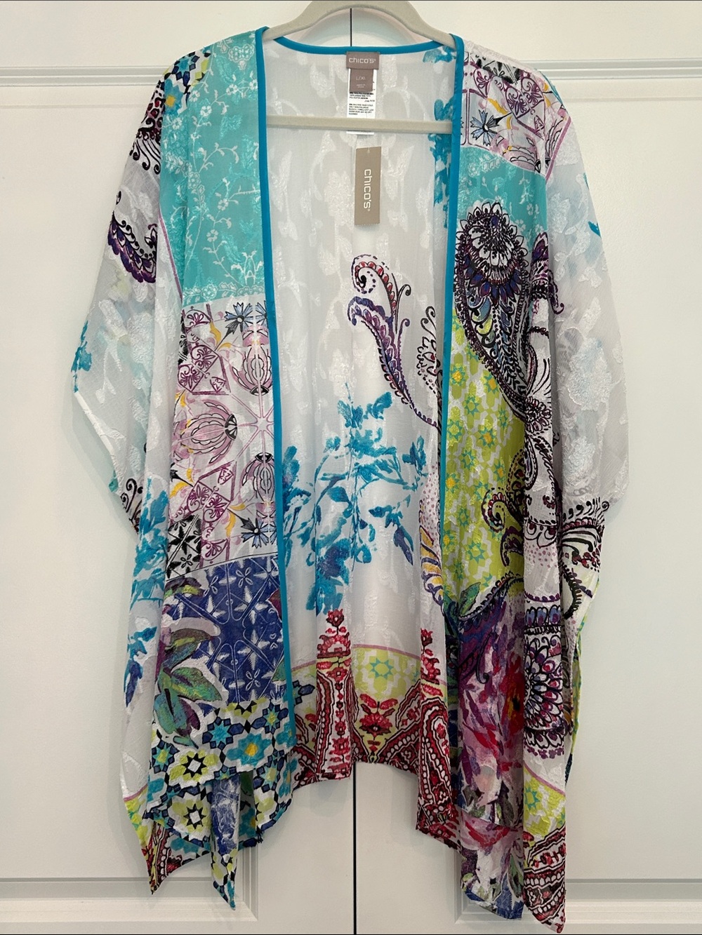Chico's Patchwork Printed Ruana - Picture 2 of 4